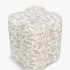 Pouf, Beige géométrique, H46 Ipsy