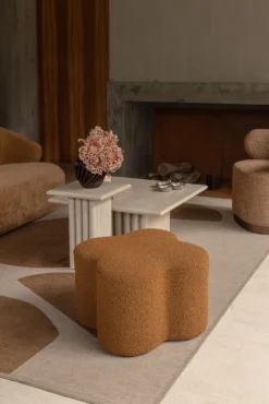 Pouf, Bouclette marron, H40 Ipsy