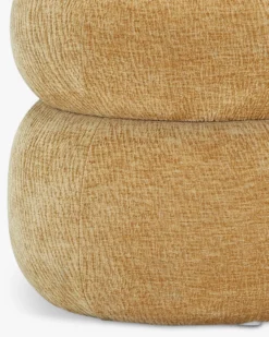 Pouf, Jaune ocre crêpé, H43 Sliema