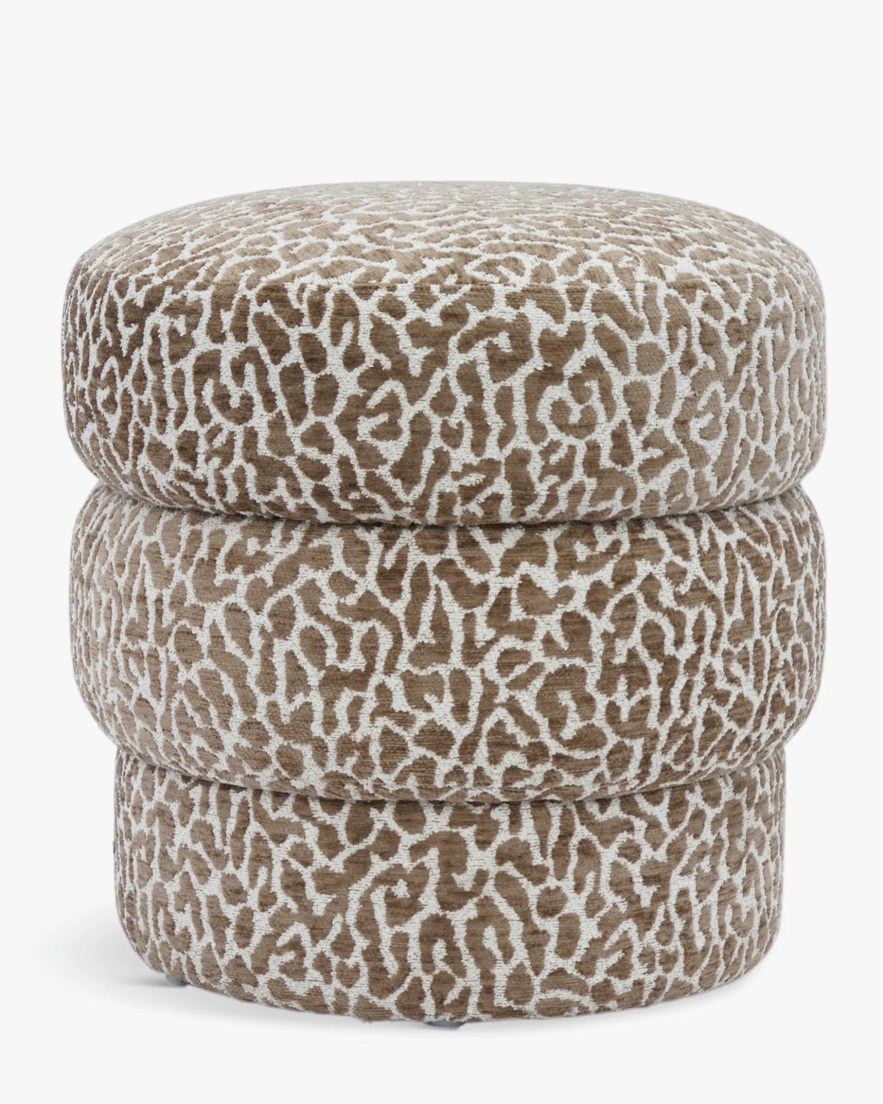 Pouf, Léopard marron, H43 Mdina
