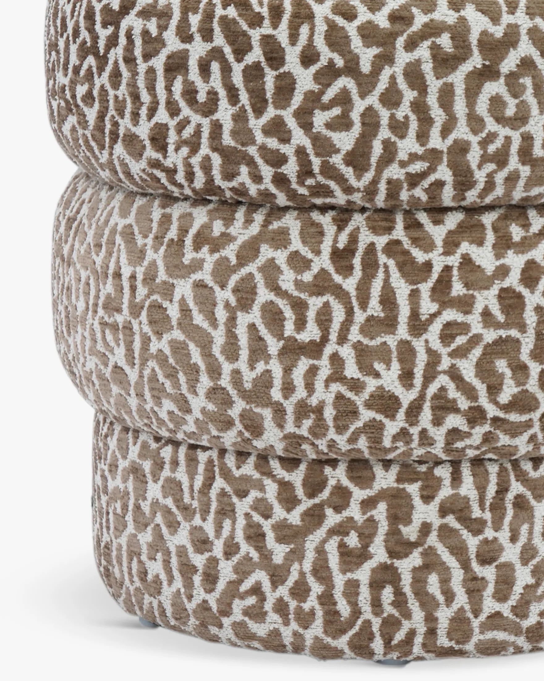 Pouf, Léopard marron, H43 Mdina