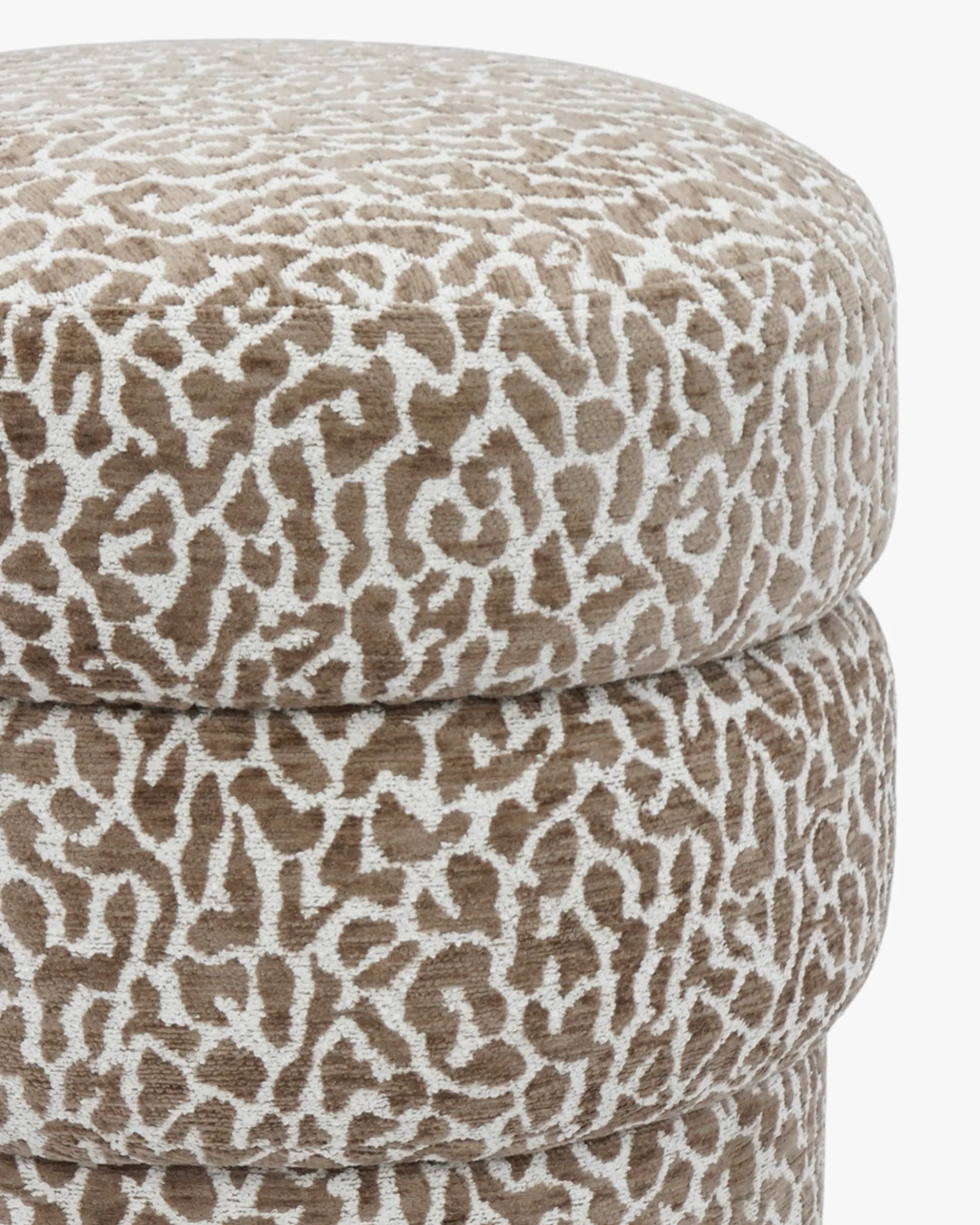Pouf, Léopard marron, H43 Mdina
