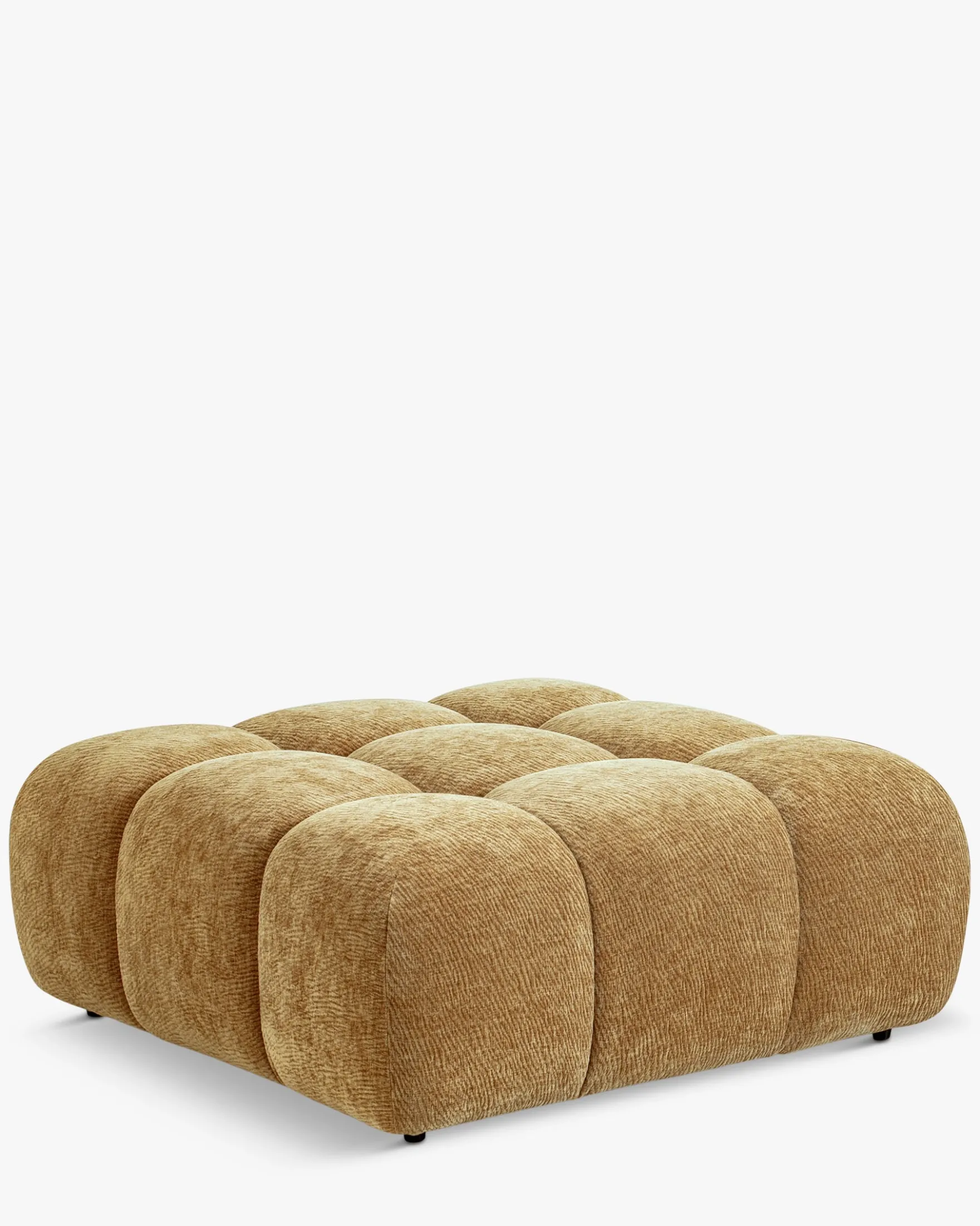 Pouf modulable, Camel crêpé Waffle