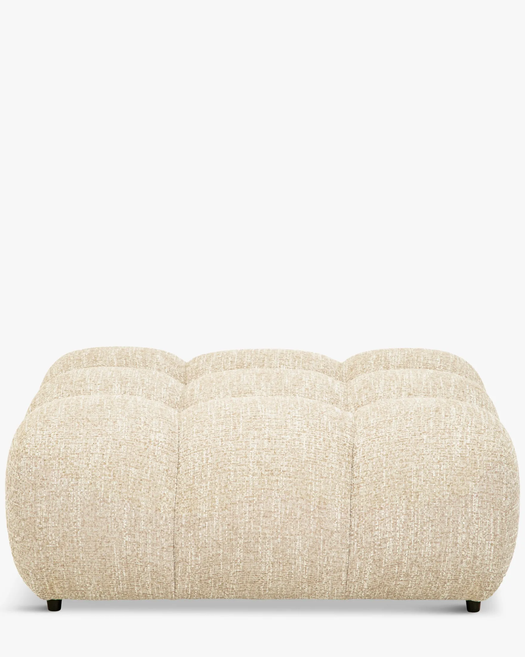 Pouf modulable, Tweed beige Waffle