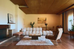 Pouf modulable, Tweed beige Waffle