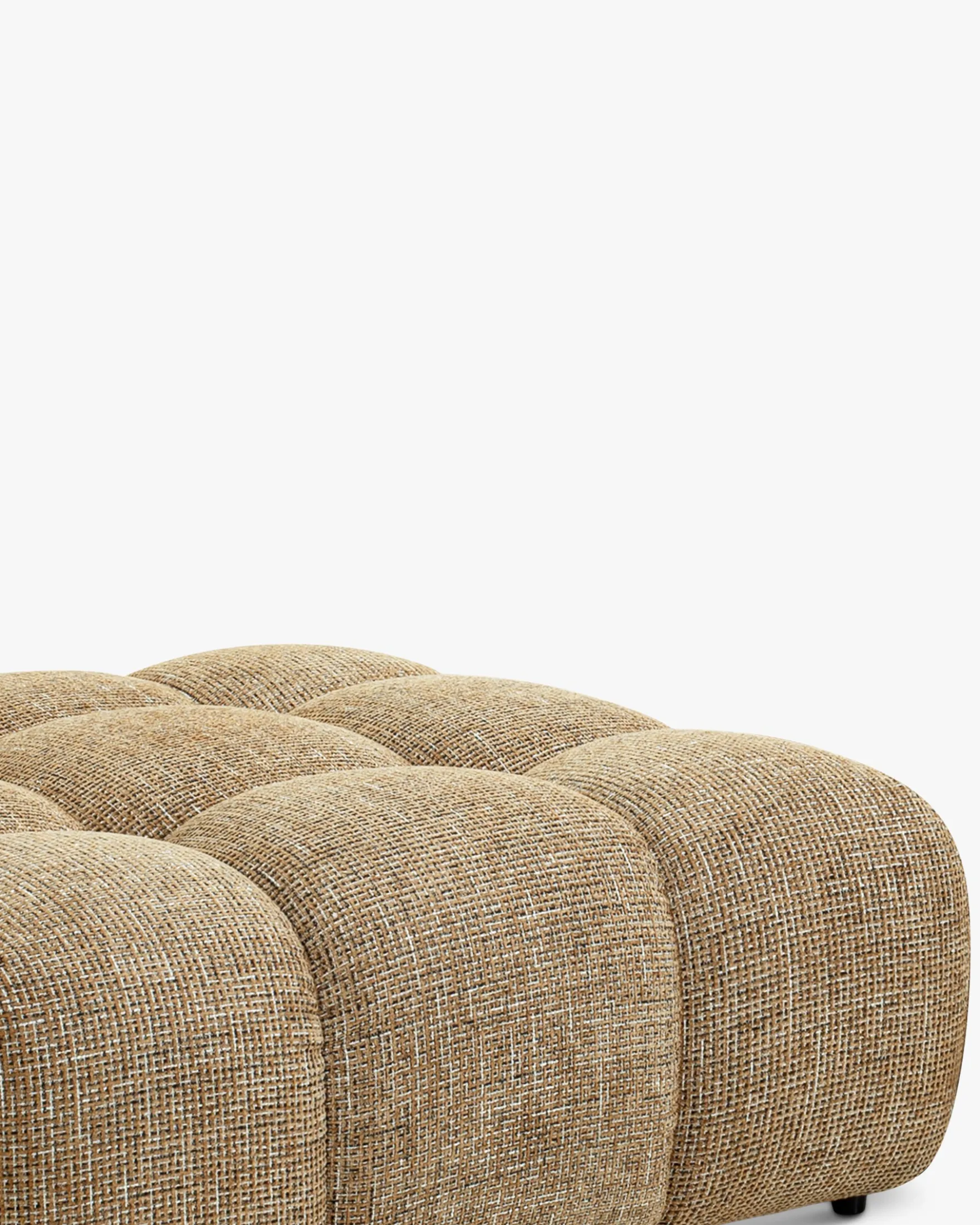 Pouf modulable, Tweed marron caramel Waffle