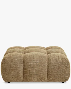 Pouf modulable, Tweed marron caramel Waffle