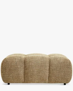Pouf modulable, Tweed marron caramel Waffle