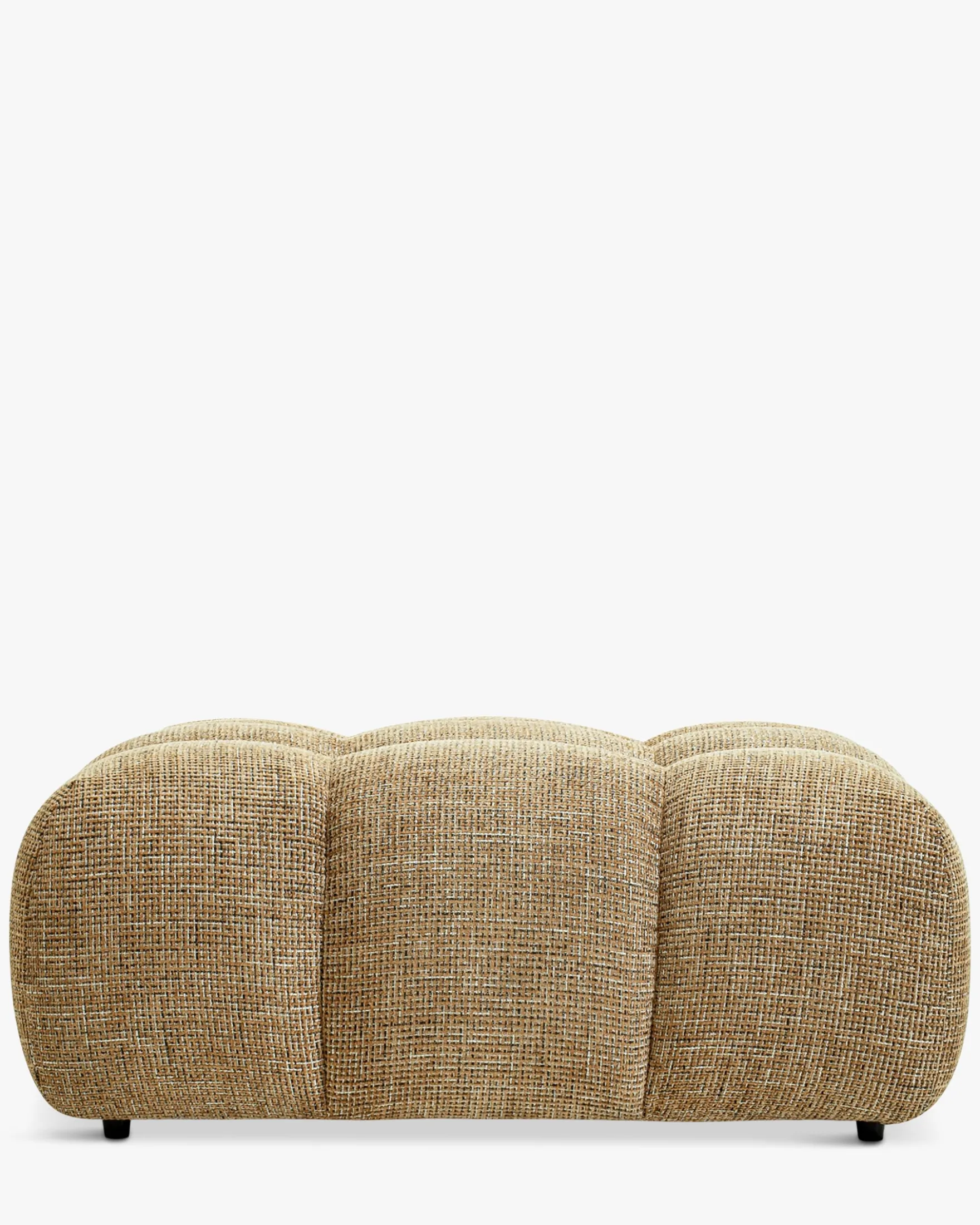 Pouf modulable, Tweed marron caramel Waffle