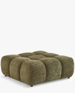Pouf modulable, Tweed vert lichen Waffle
