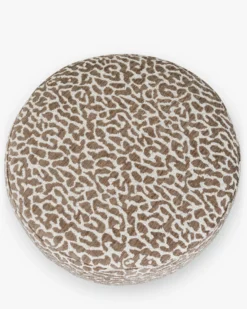 Pouf ou tabouret, Léopard marron, Ø44 Corinthe