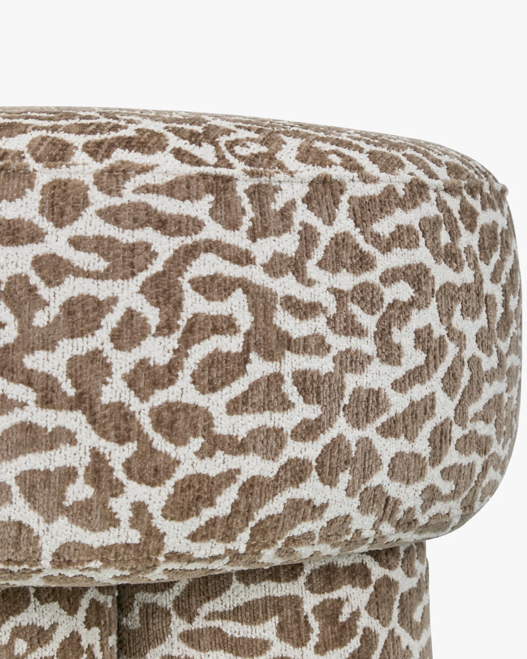 Pouf ou tabouret, Léopard marron, Ø44 Corinthe