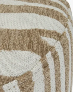 Pouf ou tabouret, Zèbre beige, Ø44 Corinthe