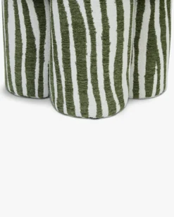 Pouf ou tabouret, Zèbre vert, Ø44 Corinthe
