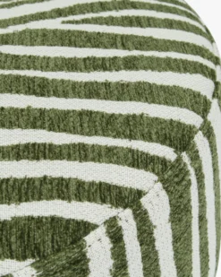 Pouf ou tabouret, Zèbre vert, Ø44 Corinthe