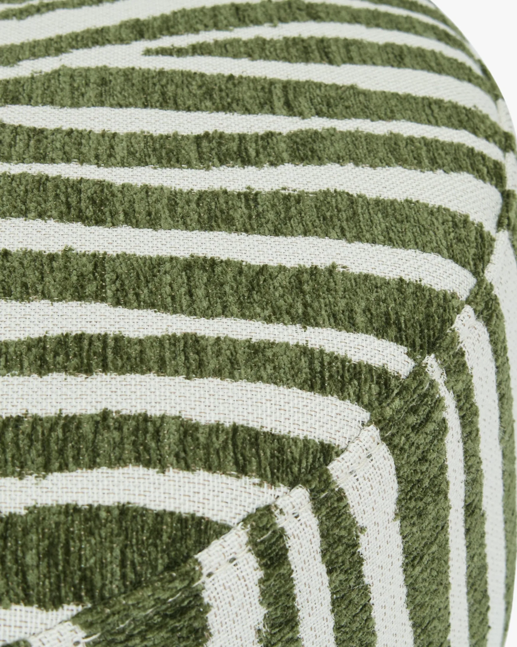 Pouf ou tabouret, Zèbre vert, Ø44 Corinthe