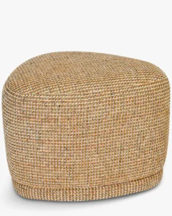 Pouf, Tweed jaune miami, H41 Enzo
