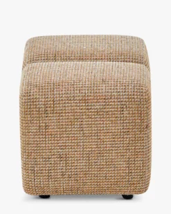 Pouf, Tweed jaune miami, H40 Nami