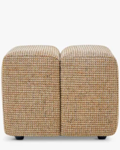 Pouf, Tweed jaune miami, H40 Nami