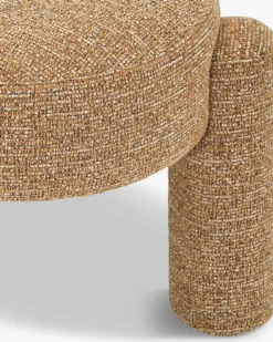 Pouf, Tweed marron chêne, H43 Luqa