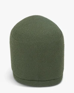 Pouf, Vert kaki bouclé, H41 Enzo
