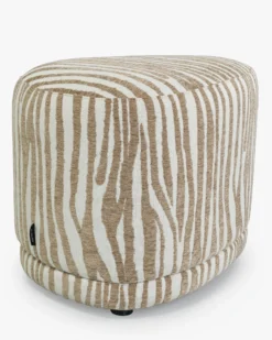 Pouf, Zèbre beige, H41 Enzo