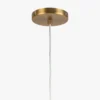 Suspension, Abat-jour ivoire et laiton, ajustable Kaori