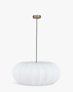 Suspension, Blanc satiné & laiton brossé, ajustable Akita
