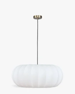 Suspension, Blanc satiné & laiton brossé, ajustable Akita