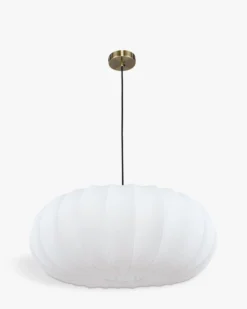 Suspension, Blanc satiné & laiton brossé, ajustable Akita