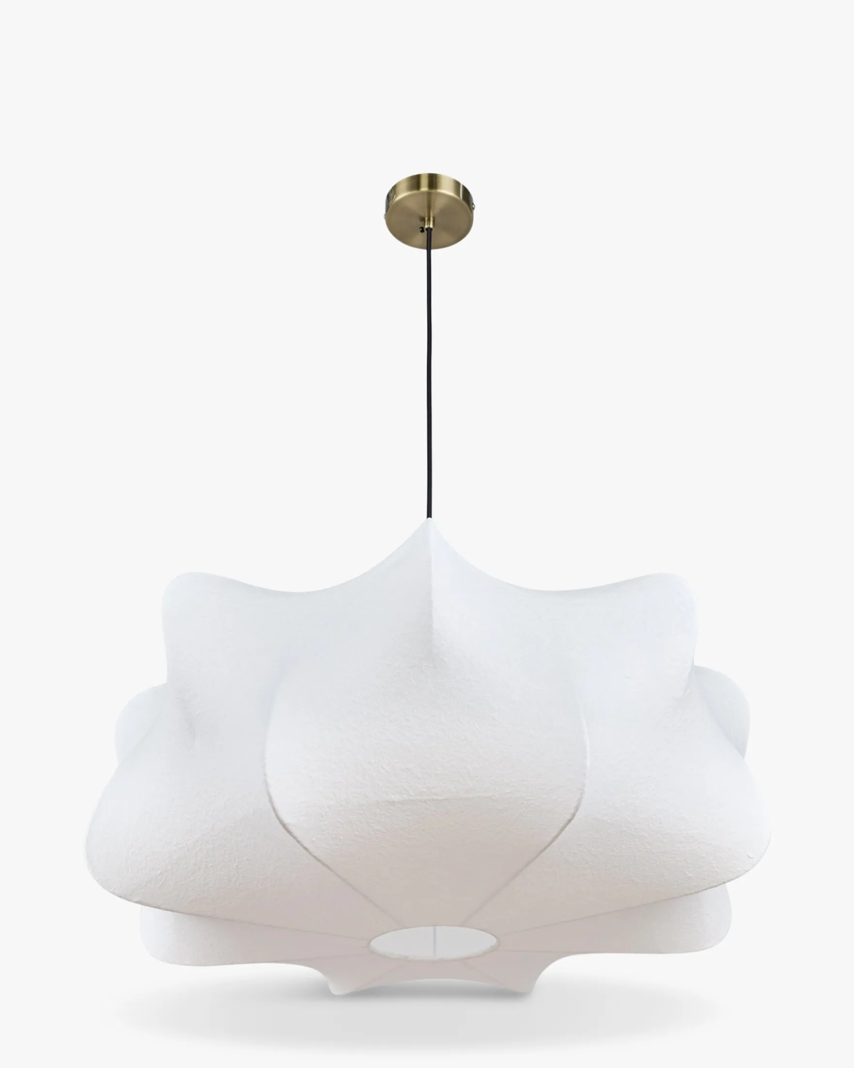 Suspension, Blanc satiné & laiton brossé, ajustable Aichi