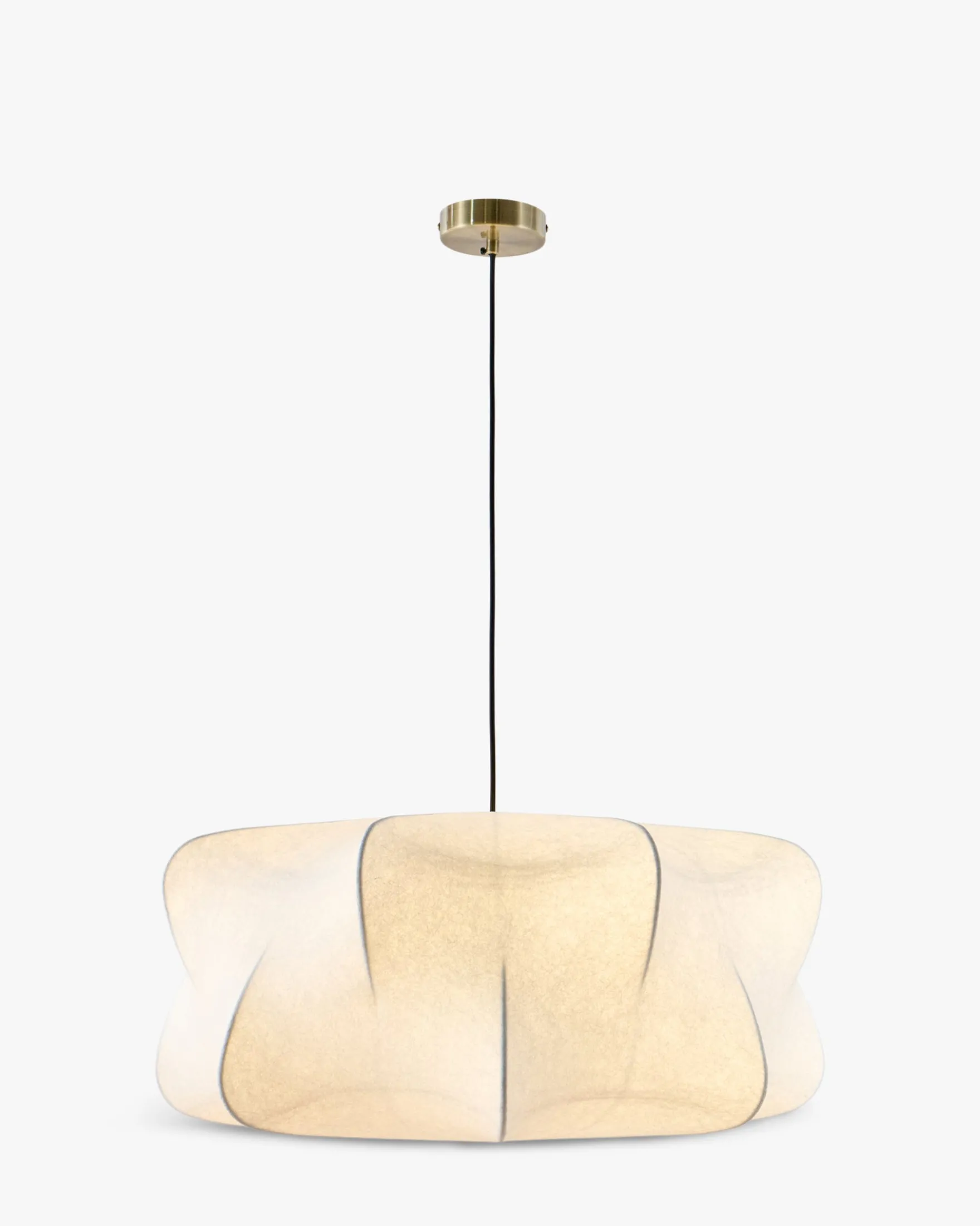 Suspension, Blanc satiné & laiton brossé, ajustable Aichi