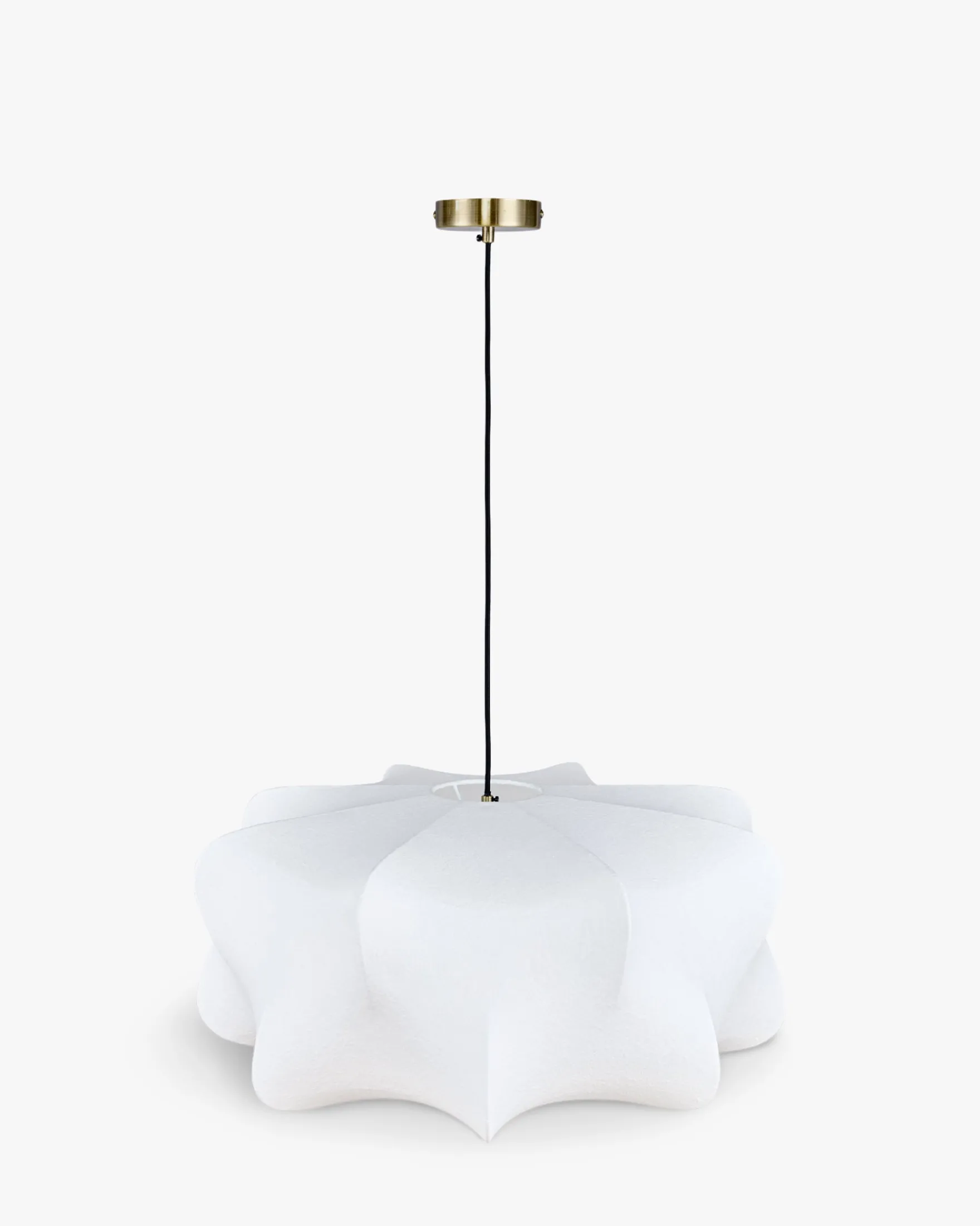 Suspension, Blanc satiné & laiton brossé, ajustable Aichi