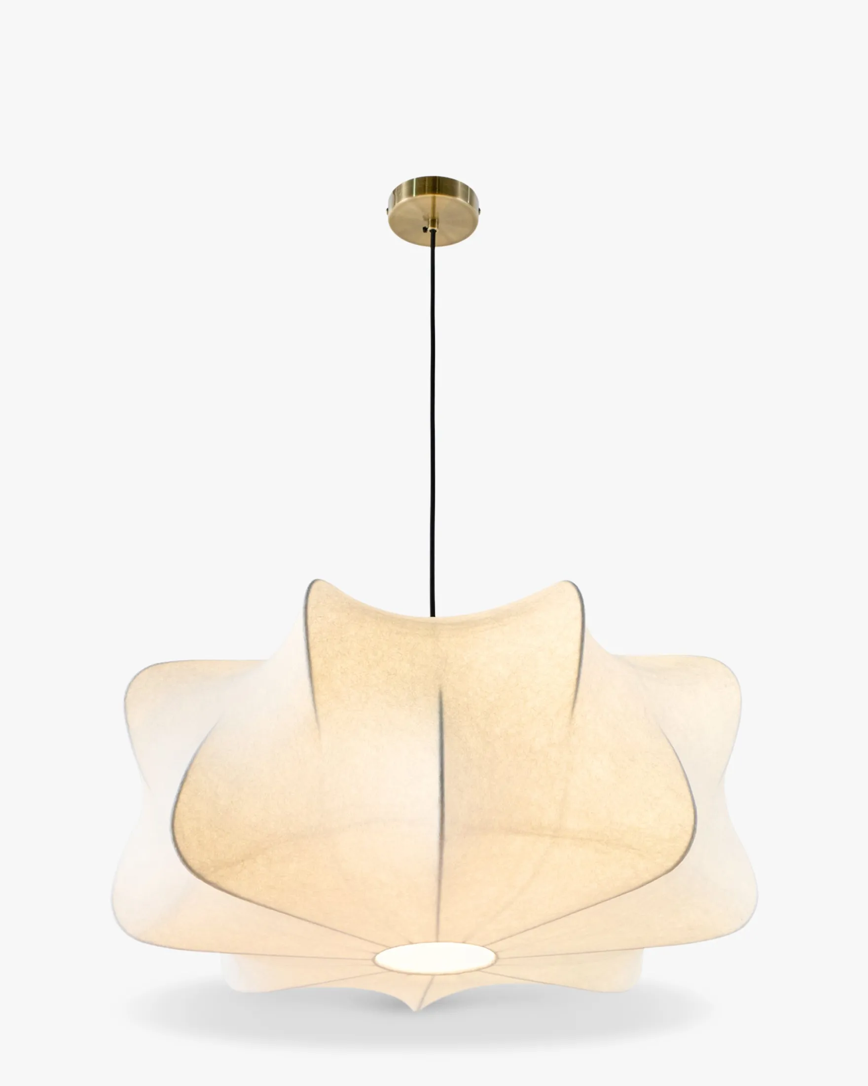 Suspension, Blanc satiné & laiton brossé, ajustable Aichi
