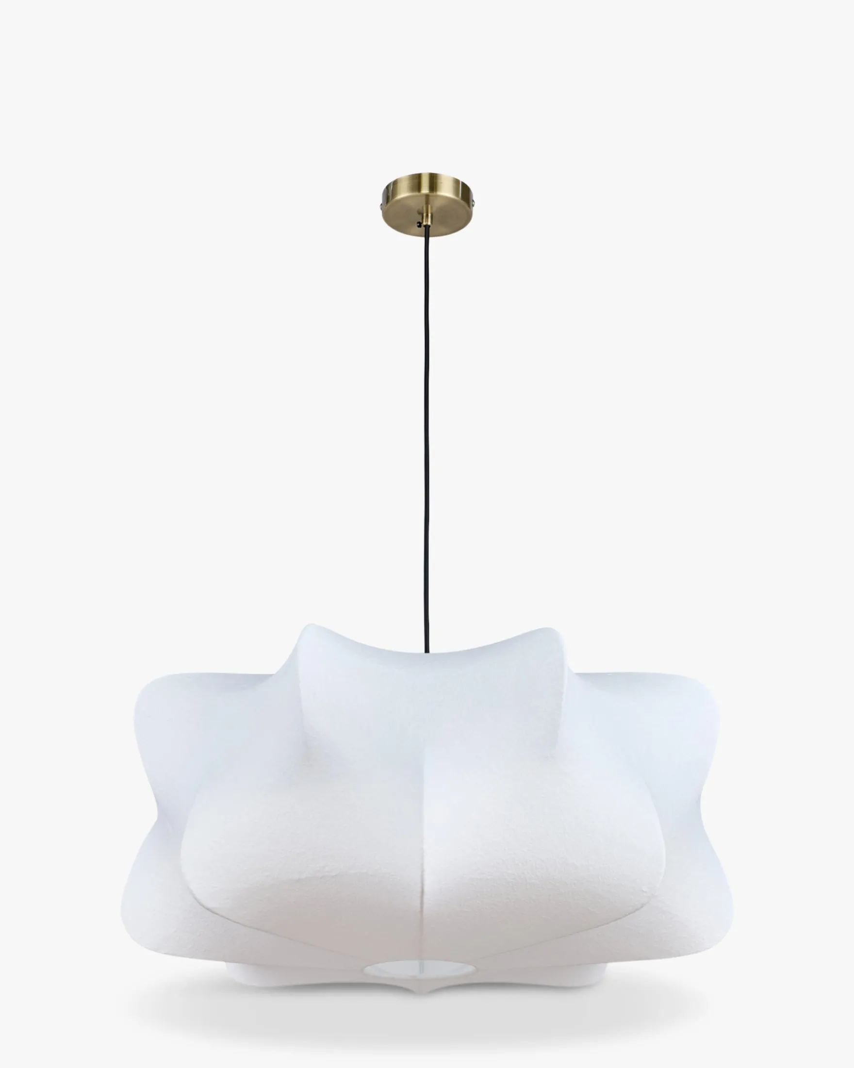 Suspension, Blanc satiné & laiton brossé, ajustable Aichi