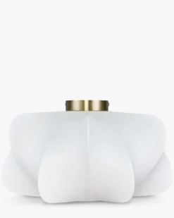 Suspension, Blanc satiné & laiton brossé, Ø40 Aichi