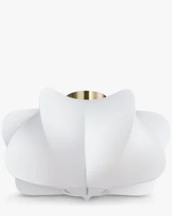 Suspension, Blanc satiné & laiton brossé, Ø40 Aichi