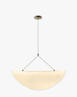 Suspension, Blanc satiné & laiton brossé, ajustable Fukui