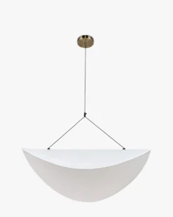 Suspension, Blanc satiné & laiton brossé, ajustable Fukui