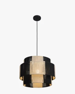 Suspension, Jute Noire & blanche, ajustable Sumba