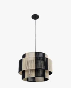 Suspension, Jute Noire & blanche, ajustable Sumba