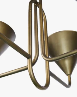 Suspension, Métal Finition Bronze, Ø68 Albatre