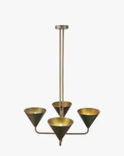 Suspension, Métal Finition Bronze, Ø68 Albatre