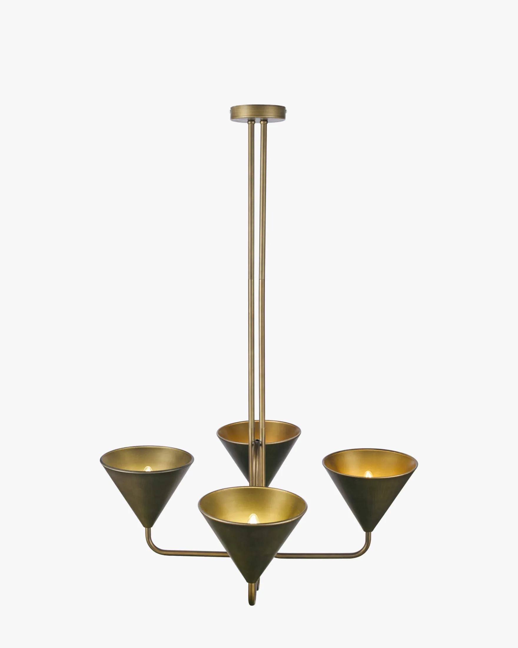 Suspension, Métal Finition Bronze, Ø68 Albatre