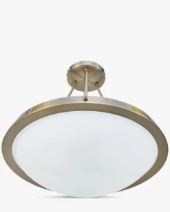 Suspension ou plafonnier, Verre fumé & métal teinte laiton, H48 Skiey