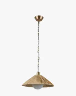 Suspension, Raphia & fer doré, ajustable Albane
