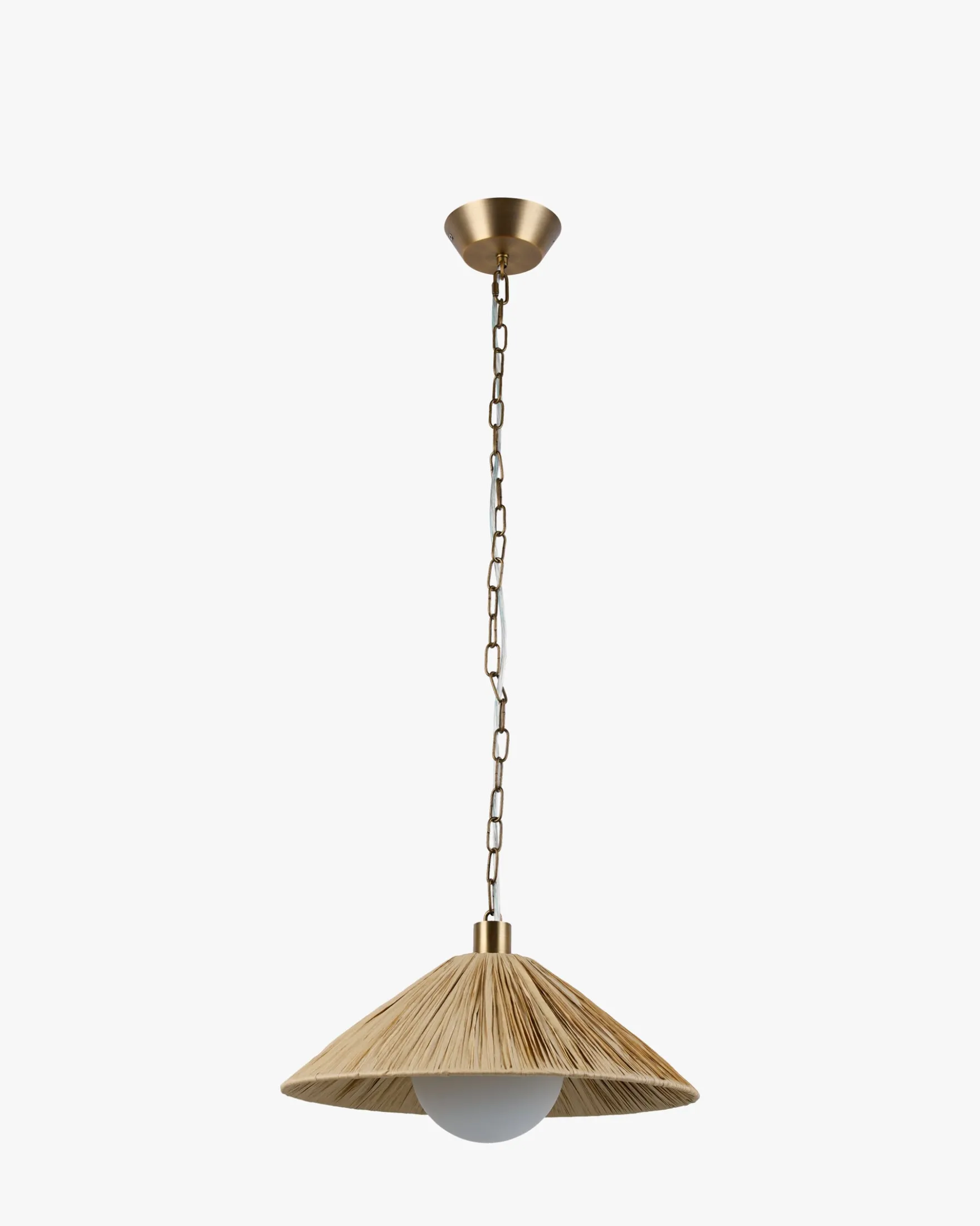Suspension, Raphia & fer doré, ajustable Albane