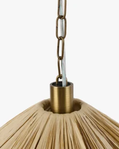 Suspension, Raphia & fer doré, ajustable Albane