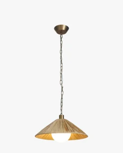 Suspension, Raphia & fer doré, ajustable Albane
