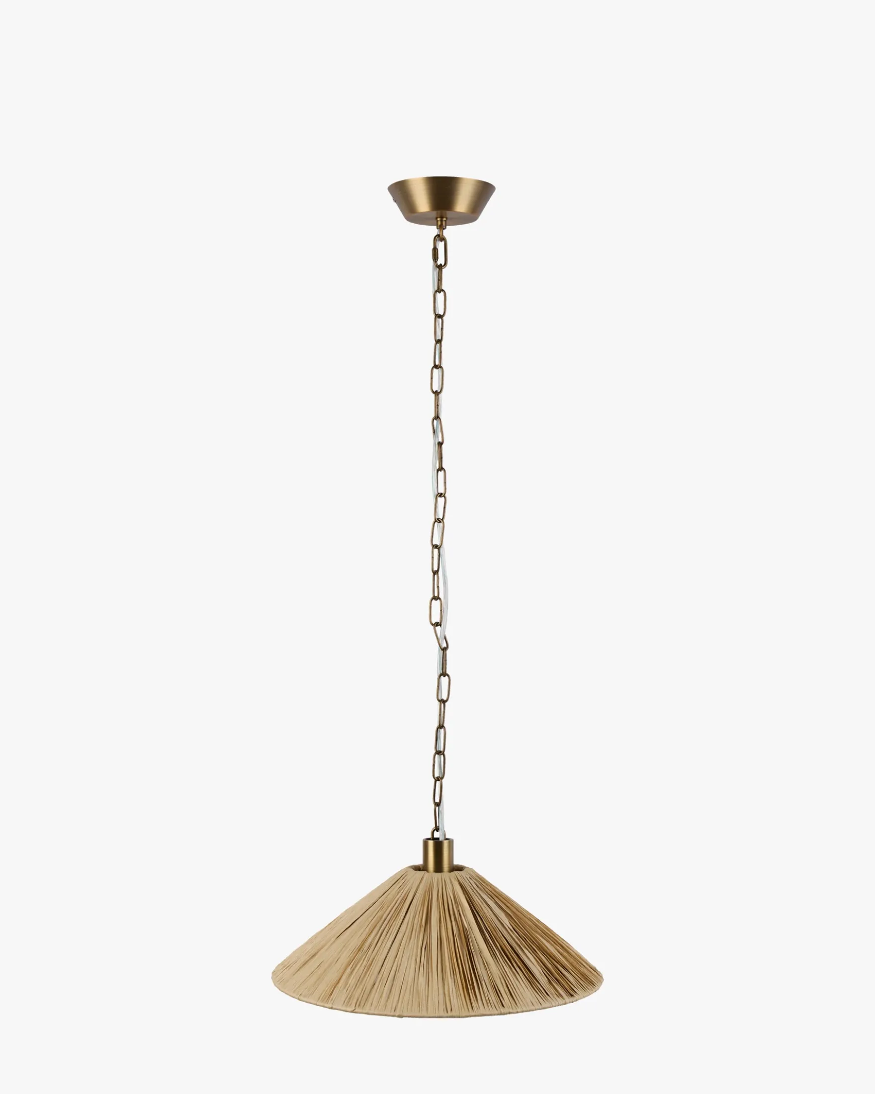 Suspension, Raphia & fer doré, ajustable Albane